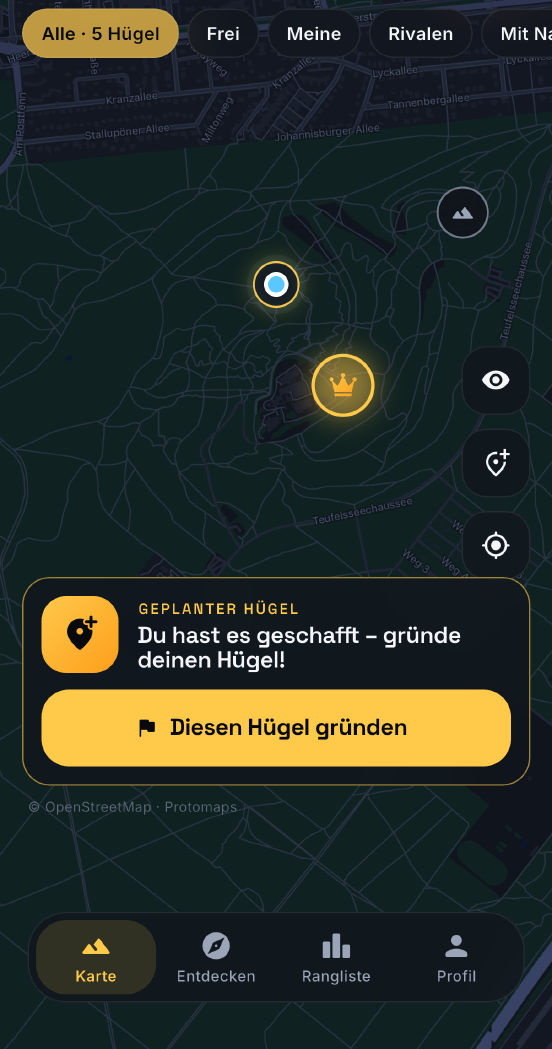 Hügel gründen: Du hast es geschafft – gründe deinen Hügel